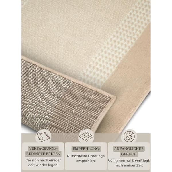 Matta - Hanse Home - 80 x 500 cm - Elfenben - Korta hår - Modernt design
