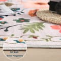 Miniatyrbillede 5 af 9: Lollanda Bohemian Floral Doormat – skridsikker, absorberende, smudsafvisende, maskinvaskbar, velegnet til badeværelse, gang og køkken