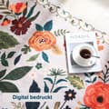 Miniatyrbillede 8 af 9: Lollanda Bohemian Floral Doormat – skridsikker, absorberende, smudsafvisende, maskinvaskbar, velegnet til badeværelse, gang og køkken