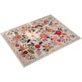 Miniatyrbillede 1 af 9: Lollanda Bohemian Floral Doormat – skridsikker, absorberende, smudsafvisende, maskinvaskbar, velegnet til badeværelse, gang og køkken