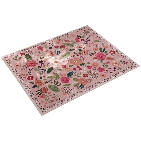 Lollanda Bohemian Floral Doormat – skridsikker, absorberende, smudsafvisende, maskinvaskbar, velegnet til badeværelse, gang og køkken