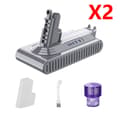 Miniatyrbild 2 av 2: Ersättningsbatteri för V10 SV12, 6000mAh kapacitet, 25.2V spänning,2Pcs Batteri
