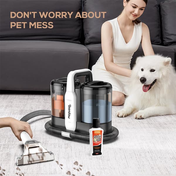 Vaskestøvsuger, kraftfuld 500W motor, 1500ml tankkapacitet, lav støjdrift,EU, Teendow C5