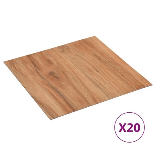 Självhäftande golvplankor 20 st PVC 1,86 m² ljus träfärg