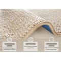Miniatyrbild 3 av 4: BT Carpet Wolly Vardagsrum Tapis - Matt Korthårigt Tyg med Ullig Skandi Design - Grädde 140 x 200 cm