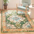 Miniatyrbild 2 av 4: Safavieh Monaco Boho Mat För Vardagsrum, Matplats, Sovrum - Monaco Kollektion, Kortluggad Matta, Skogsgrön och Blå
