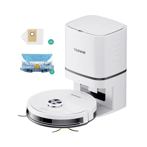 Robotdammsugare, 6000Pa Kraftfull Sugkraft, LiDAR Navigation, Tesvor S7 Pro AES, EU