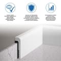 Miniatyrbild 4 av 4: Kosche finishlist MDF 5 x 30 x 2600 mm Vit list Högt kvalitet Robust
