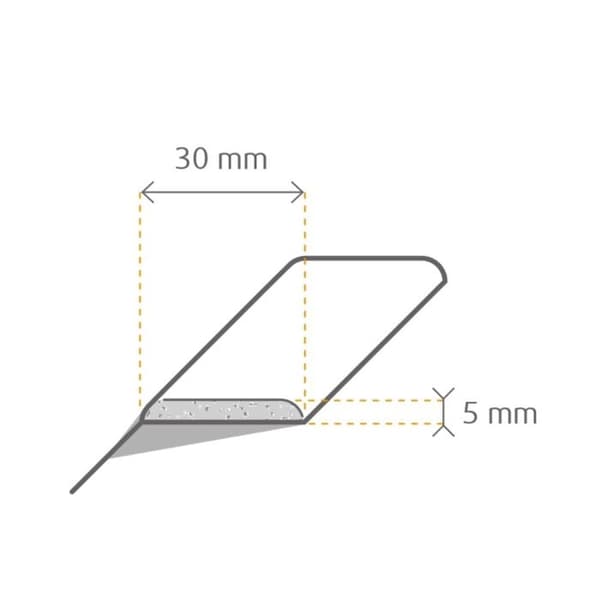 Kosche finishlist MDF 5 x 30 x 2600 mm Vit list Högt kvalitet Robust