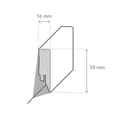 Miniatyrbild 2 av 4: Kosche Plint MDF 16 x 58 x 2500 mm Ek För svartsilver Högkvalitativ Robust Plint