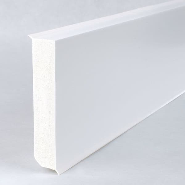PROVISTON Plastlist Plastiskum hård PVC 17 x 80 x 2500 mm Vit Plastlist med mjuk flexibel kant Vattentålig
