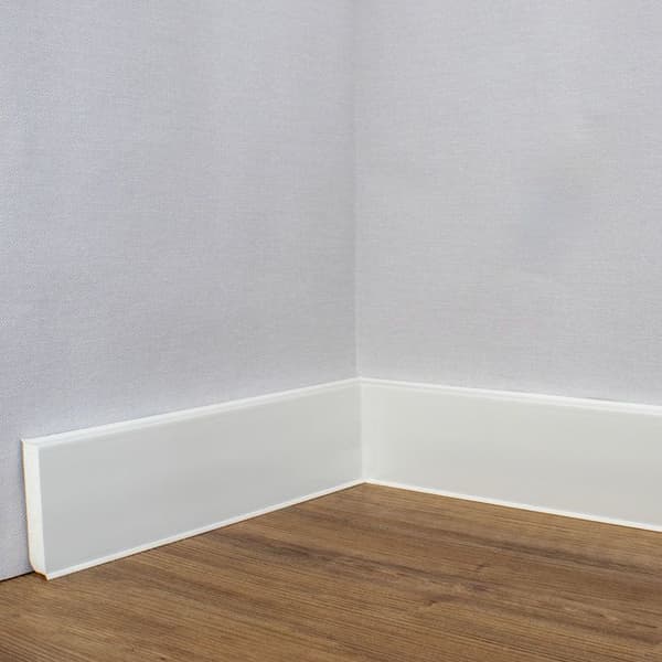 PROVISTON Plastlist Plastiskum hård PVC 17 x 80 x 2500 mm Vit Plastlist med mjuk flexibel kant Vattentålig
