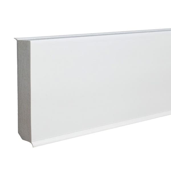 PROVISTON Plastlist Plastiskum hård PVC 17 x 80 x 2500 mm Vit Plastlist med mjuk flexibel kant Vattentålig