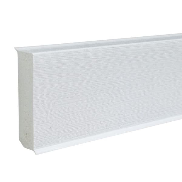 PROVISTON Plastlist Plastiskum hård PVC 17 x 80 x 2500 mm Vit Plastlist med mjuk flexibel kant Vattentålig