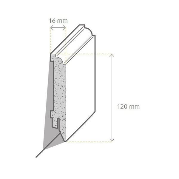 Plintar Plintar på golvet Plintar av golv Cantu-7 72052 - Vit