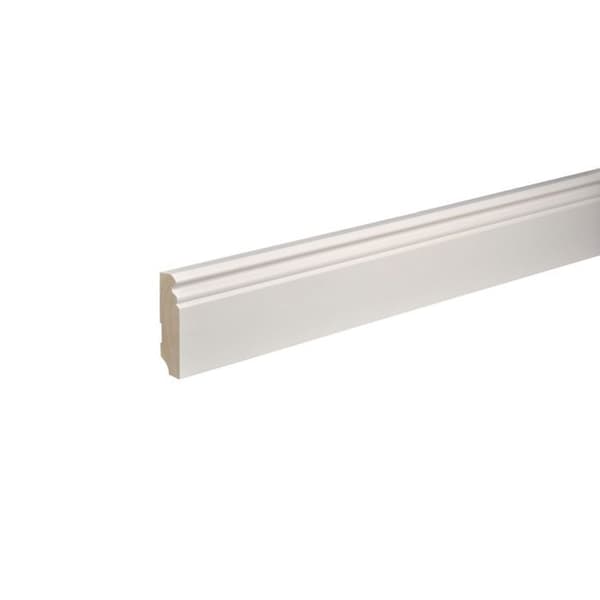 Kosche Plint Trä massiv 19 x 78 x 2400 mm Vit Plint Berlinprofil Hög kvalitet Robust