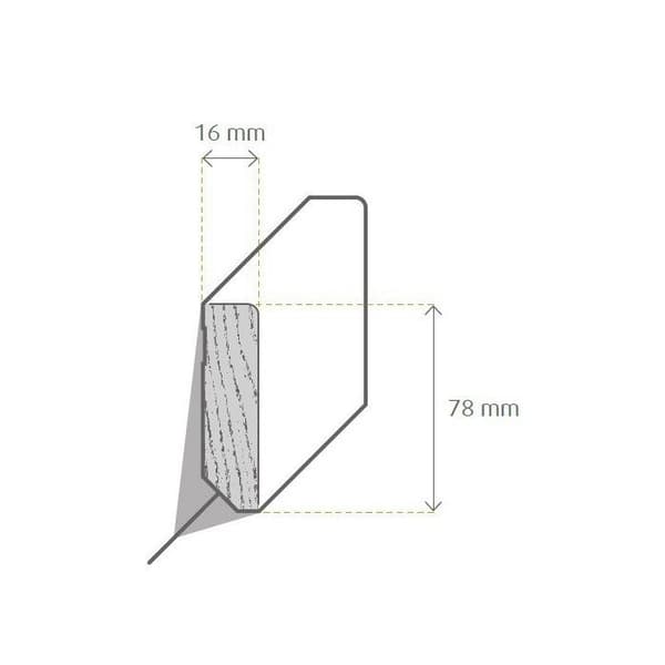 Plinthes Plinthes på golvet Plinthes för golv Cevo-3 73008 - Vit