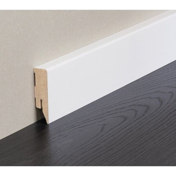 Kosche Plinthe Cremona-5 72039 16 x 120 x 2500 mm Plinthe Plinthe de golv Vit