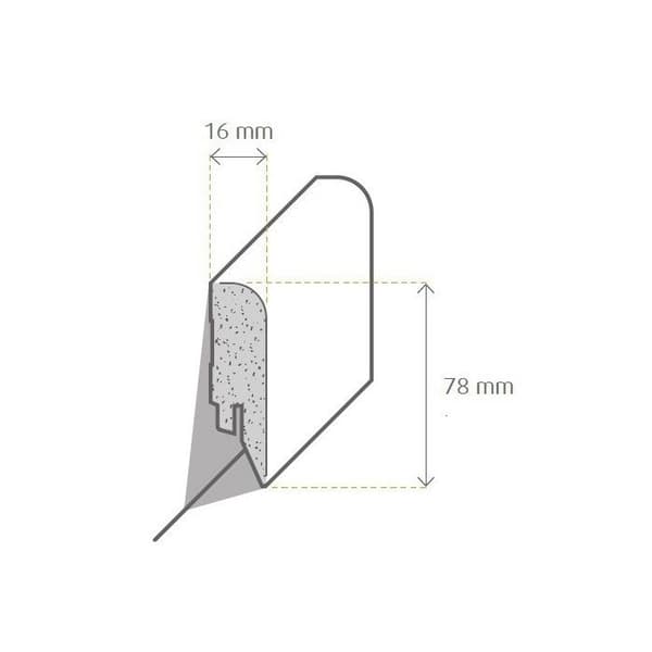 Plinthes Plinthes på golvet Plinthes av golv Alba-2 72041 - Vit