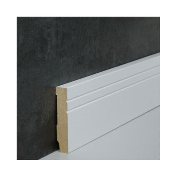 PROVISTON Fotlist 16 x 80 x 2500 mm MDF belagd Vit Fotlist