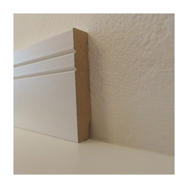 PROVISTON Fotlist 16 x 80 x 2500 mm MDF belagd Vit Fotlist