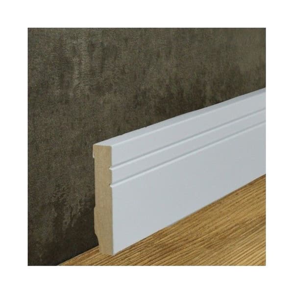 PROVISTON Fotlist 16 x 80 x 2500 mm MDF belagd Vit Fotlist