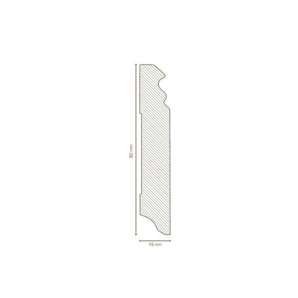 Plinth MDF 19 x 80 x 2500 mm kärna MDF foliebelagd Grå plint av PROVISTON Titan