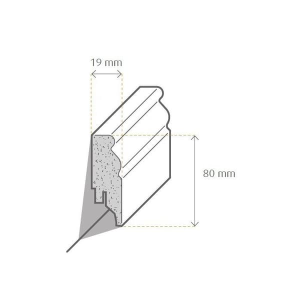Plinthes Plinthes på golvet Plinthes av golv Cantu-2 69679 - Vit