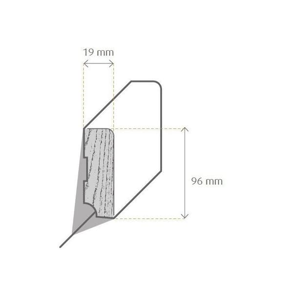 Plinthes Plinthes på golvet Plinthes Mori-3 73171 - Vit