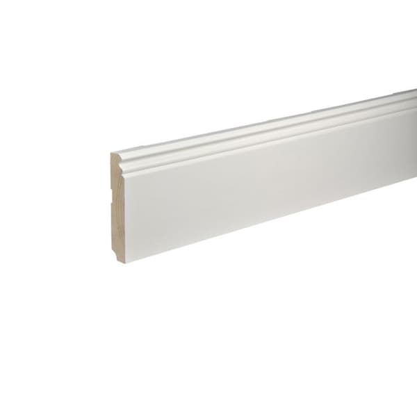 Kosche Sockelbräda Massivt trä 19 x 120 x 2400 mm Vit Sockel Profil Berliner Hög kvalitet Robust