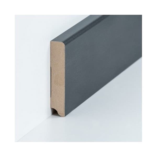 Plint MDF 19 x 96 x 2500 mm kärna MDF belagd Plint grå av PROVISTON Mörk stål