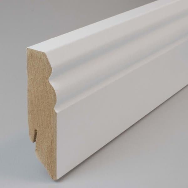 PROVISTON profilerad sockel melamin vit sockel MDF 18 x 70mm