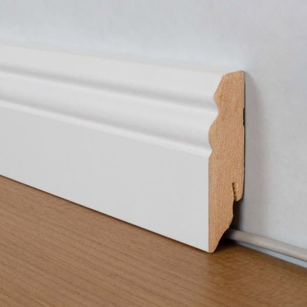PROVISTON profilerad sockel melamin vit sockel MDF 18 x 70mm