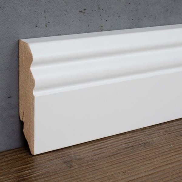 PROVISTON profilerad sockel melamin vit sockel MDF 18 x 70mm