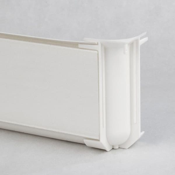 Inre hörn för plint i styv expanderad PVC Vit PVC 12.8 x 60 mm PROVISTON