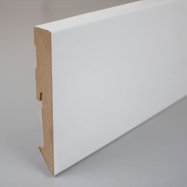 PROVISTON 19 x 120mm kvadratisk sockel elegant design melamin vit MDF-sockel