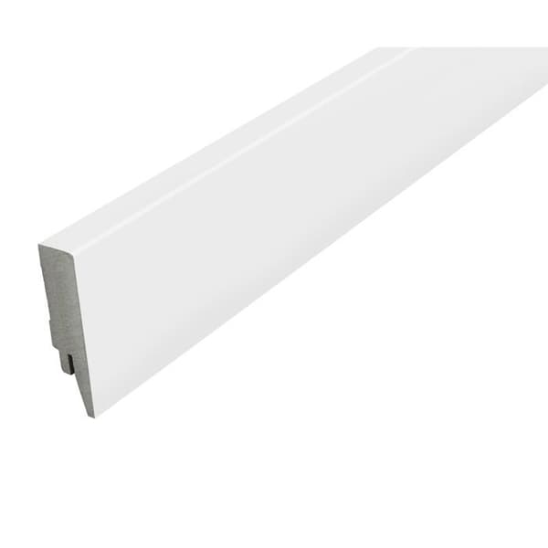 PROVISTON Plastisk Sockel 16 x 78 x 2400 mm Vit Laminat Rundad