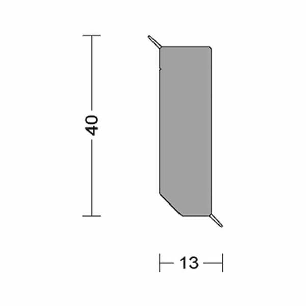 PROVISTON PVC List 13 x 40 x 2500 mm Hård PVC Skum Vit Slät