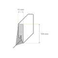 Miniatyrbild 2 av 4: PROVISTON Sockel MDF Sockel 16 x 100 x 2500 mm Svart Folierad Rundad