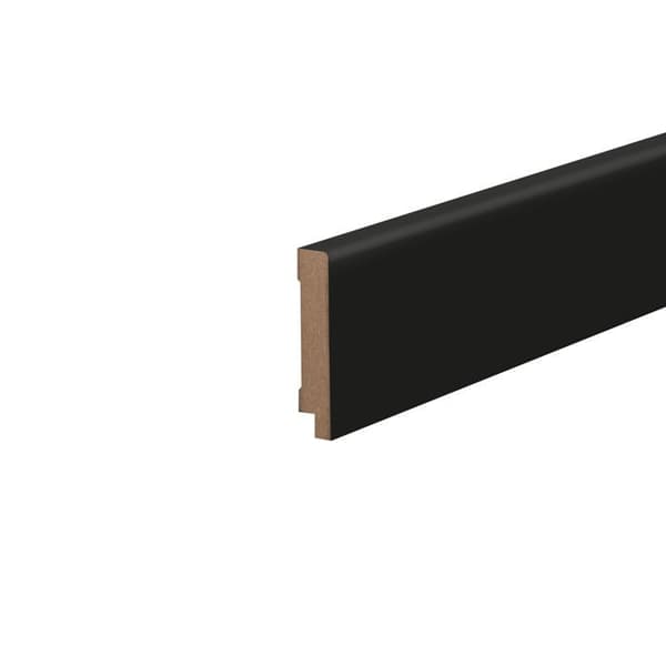 PROVISTON Sockel MDF Sockel 16 x 100 x 2500 mm Svart Folierad Rundad