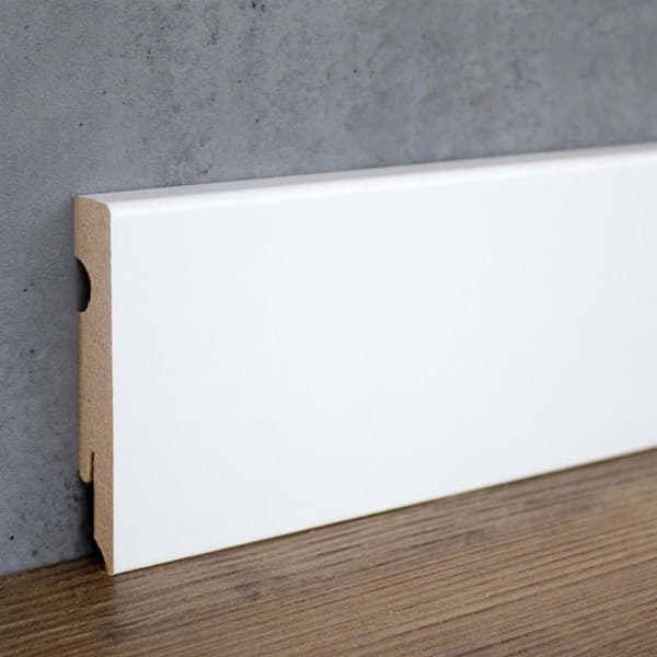 PROVISTON kvadratisk sockel slät sockel 15 x 80mm MDF vit melaminbelagd sockel