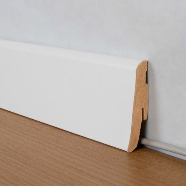 PROVISTON rundade sockel 19 x 58mm vit melamin sockel MDF sockel klipsbar
