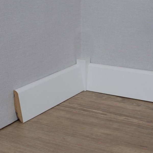 PROVISTON rundade sockel 19 x 58mm vit melamin sockel MDF sockel klipsbar