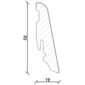 Miniatyrbild 2 av 6: PROVISTON rundade sockel 19 x 58mm vit melamin sockel MDF sockel klipsbar