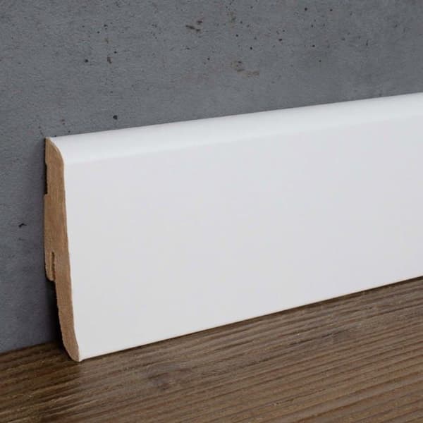 PROVISTON rundade sockel 19 x 58mm vit melamin sockel MDF sockel klipsbar