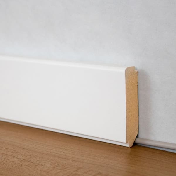 PROVISTON kvadratisk sockel 16 x 58mm MDF melaminvit klicksockel