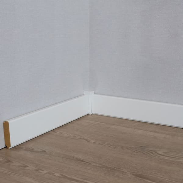 PROVISTON kvadratisk sockel 16 x 58mm MDF melaminvit klicksockel