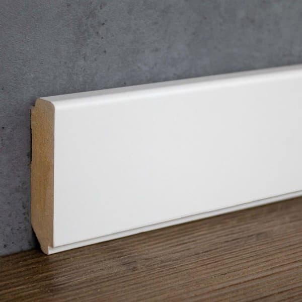 PROVISTON kvadratisk sockel 16 x 58mm MDF melaminvit klicksockel
