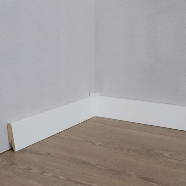 PROVISTON kvadratisk sockel melamin vit 18 x 58mm MDF sockel clipssockel