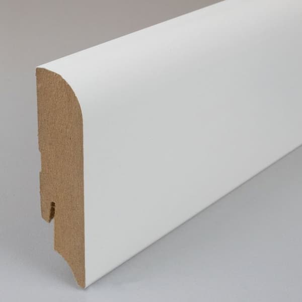 PROVISTON 19 x 70mm rundad sockel melamin sockel MDF vit